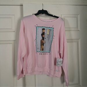Women’s Friends Pink Pajama Long Sleeve Top Size 2X (18W-20W) NWT